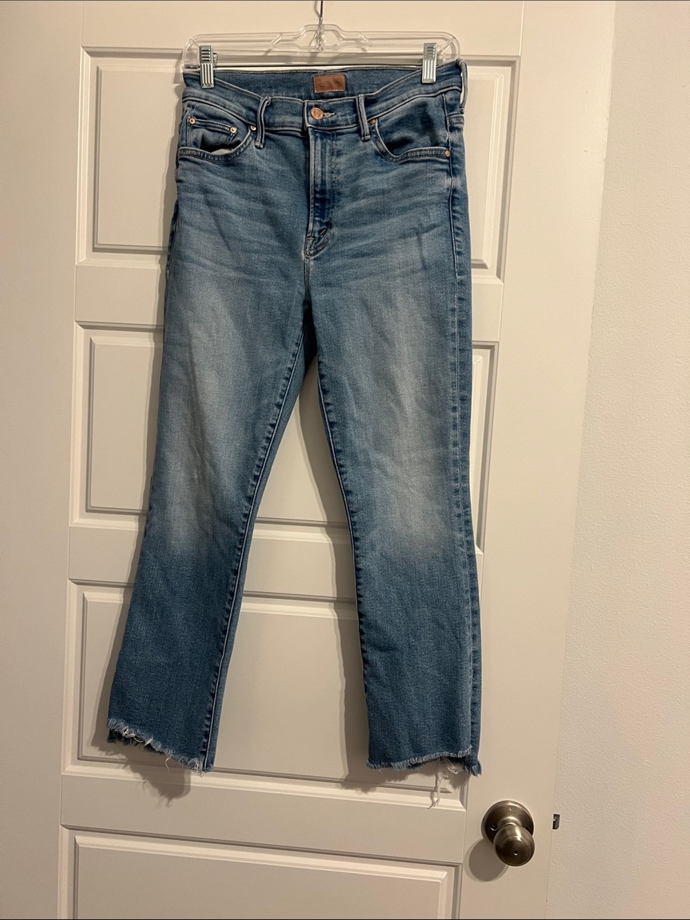 MOTHER Light Blue Straight-Leg Jeans
